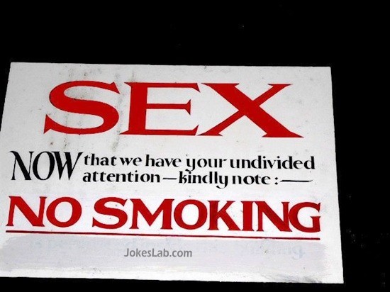 funny no smoking sign, sex