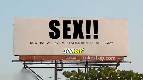 funny sex sign for Subway