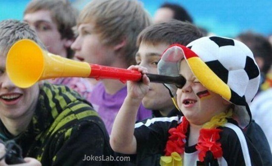 funny young German football fan